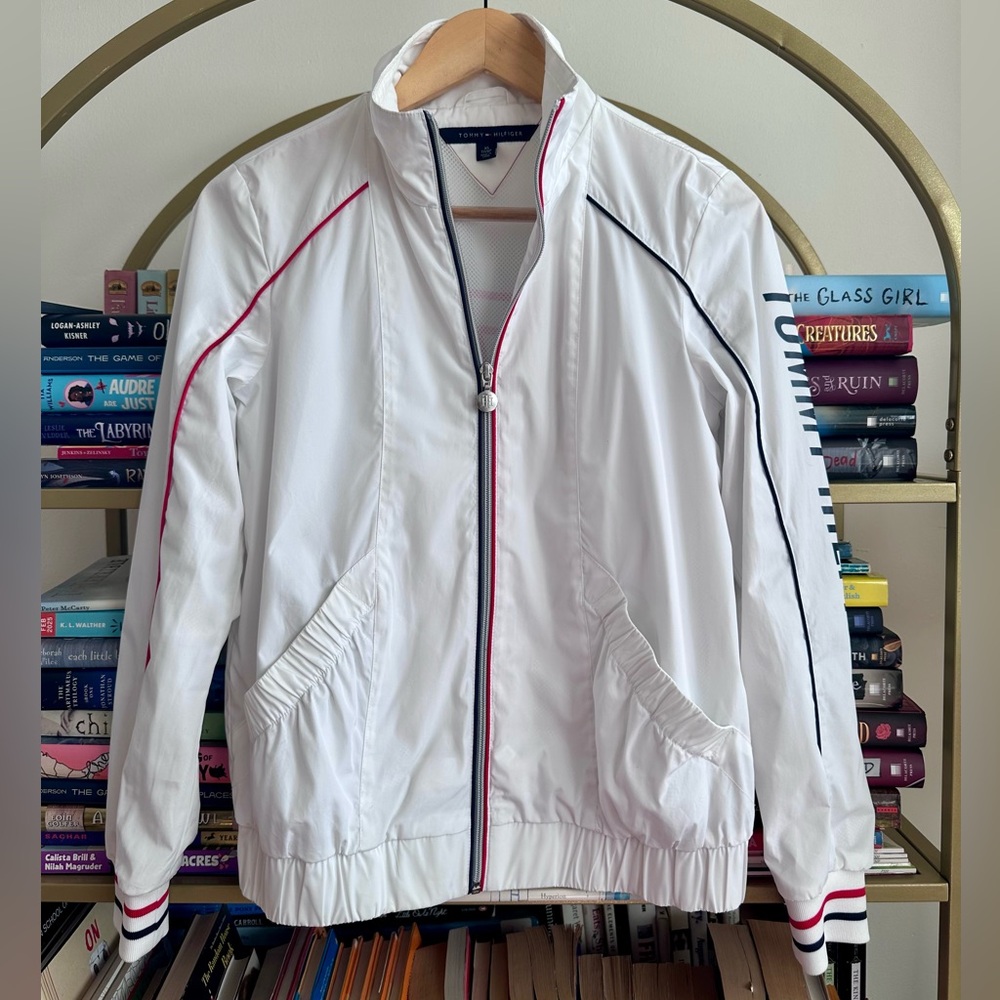 Tommy Hilfiger 80s Tennis Chic White Track Jacket 🎾🤍